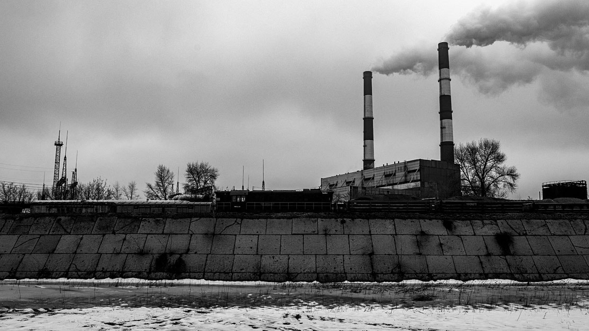 завод дым трубы
