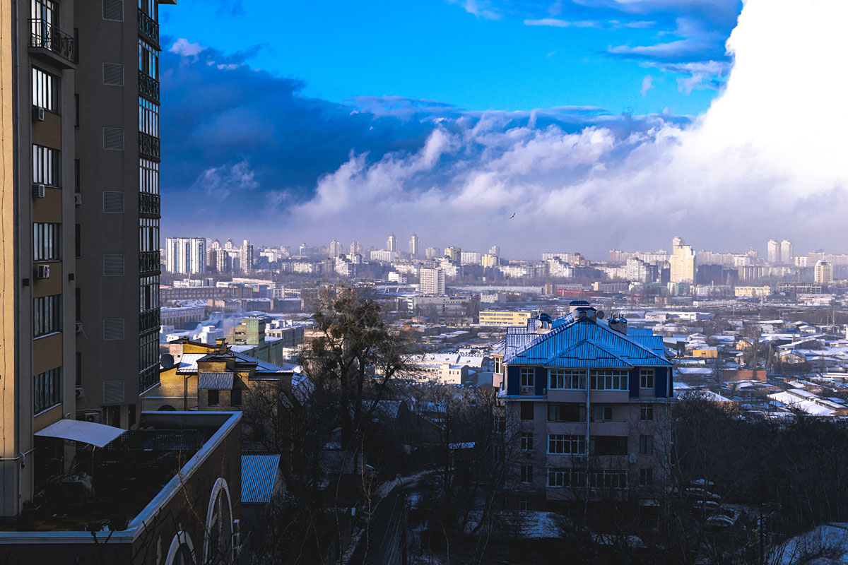красивые тучи над городом